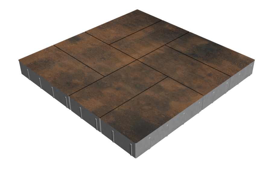 Плитка тротуарная SteinRus Грас Б.4.П.8, гладкая, Бомонт, 400*200*80 мм