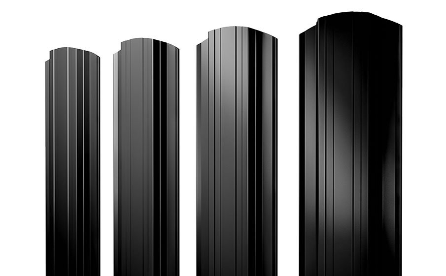 Штакетник Прямоугольный фигурный GreenCoat Pural BT Matt RR 33 черный