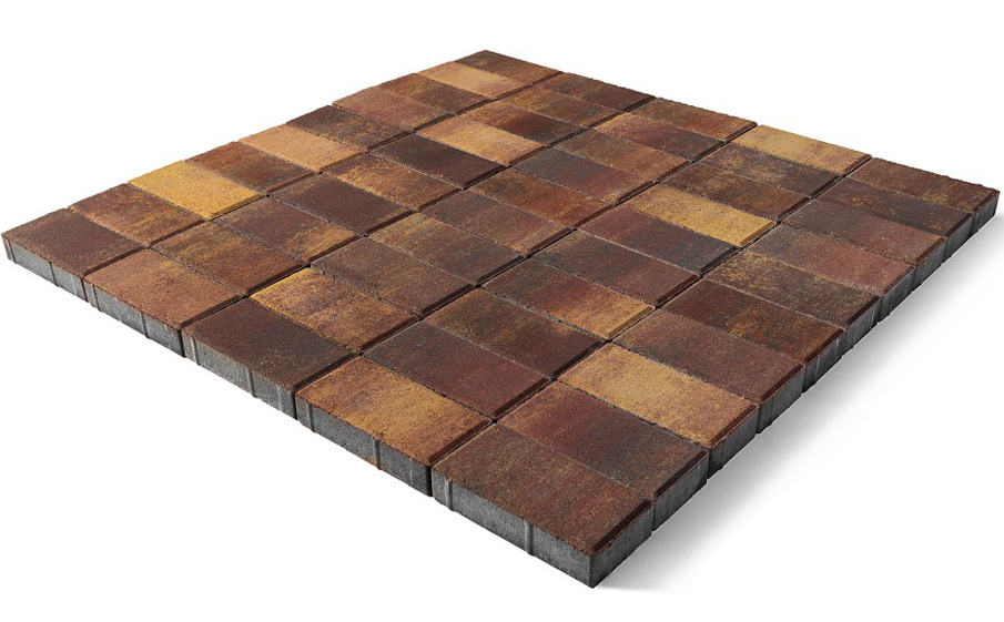 Плитка тротуарная BRAER Прямоугольник Color Mix Мальва, 200*100*40 мм
