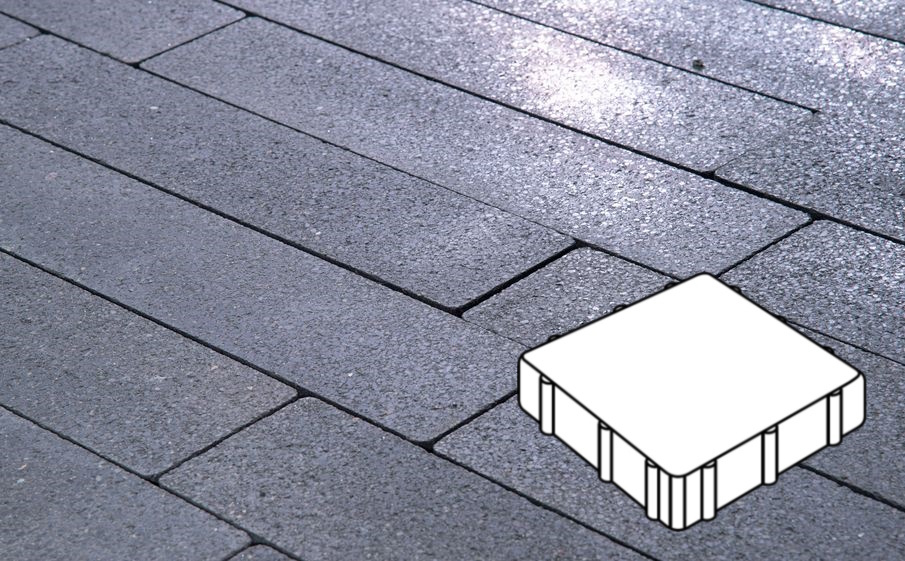 Плитка тротуарная Готика, Granite FINO, Квадрат Б.3.К.6, Амфиболит, 300*300*60 мм