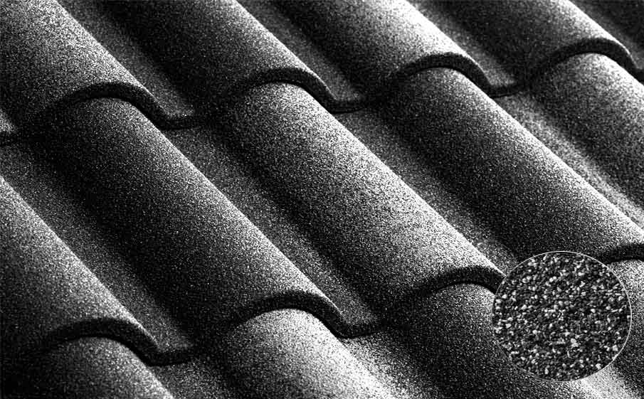 Композитная черепица рядовая Metrotile Romana Slate