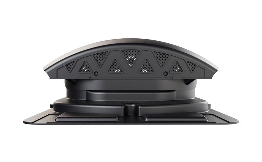 Вентилятор подкровельный Viotto с универсальным проходным элементом, RAL 9005 черный