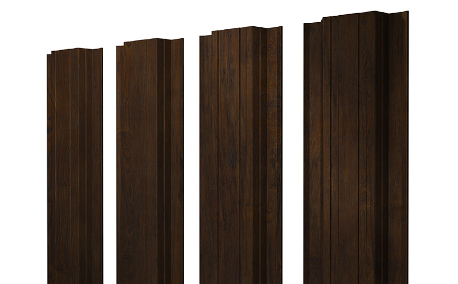 Штакетник Прямоугольный 0,45 Print Elite Chestnut Wood TwinColor