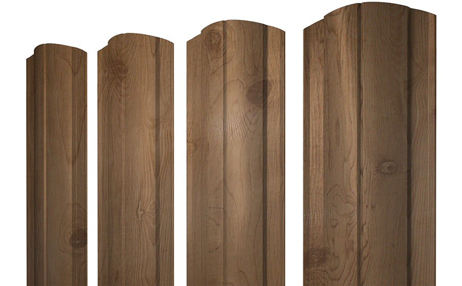 Штакетник Круглый фигурный 0,45 Print Premium Pine Wood Fresh