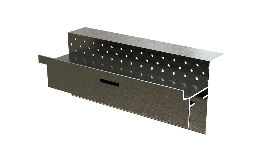 Стартовый профиль для фасадной панели перфорированный Polivan Group Nusadua, черный