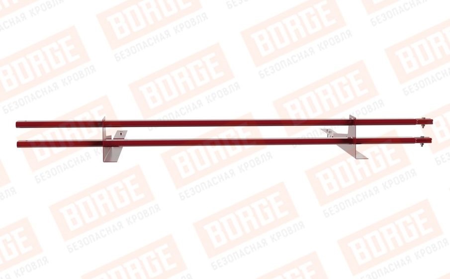 Снегозадержатель трубчатый Borge для кровли из композитной черепицы оцинкованный RAL 3003, 1,5 м