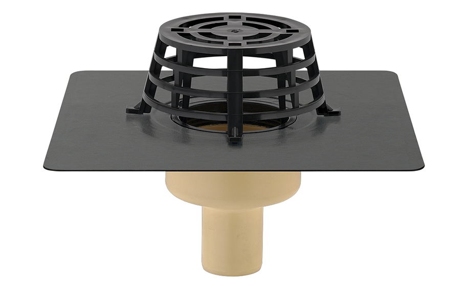 Воронка балконная вертикальная Sita, SitaCompact, DN 70, фартук из ПВХ