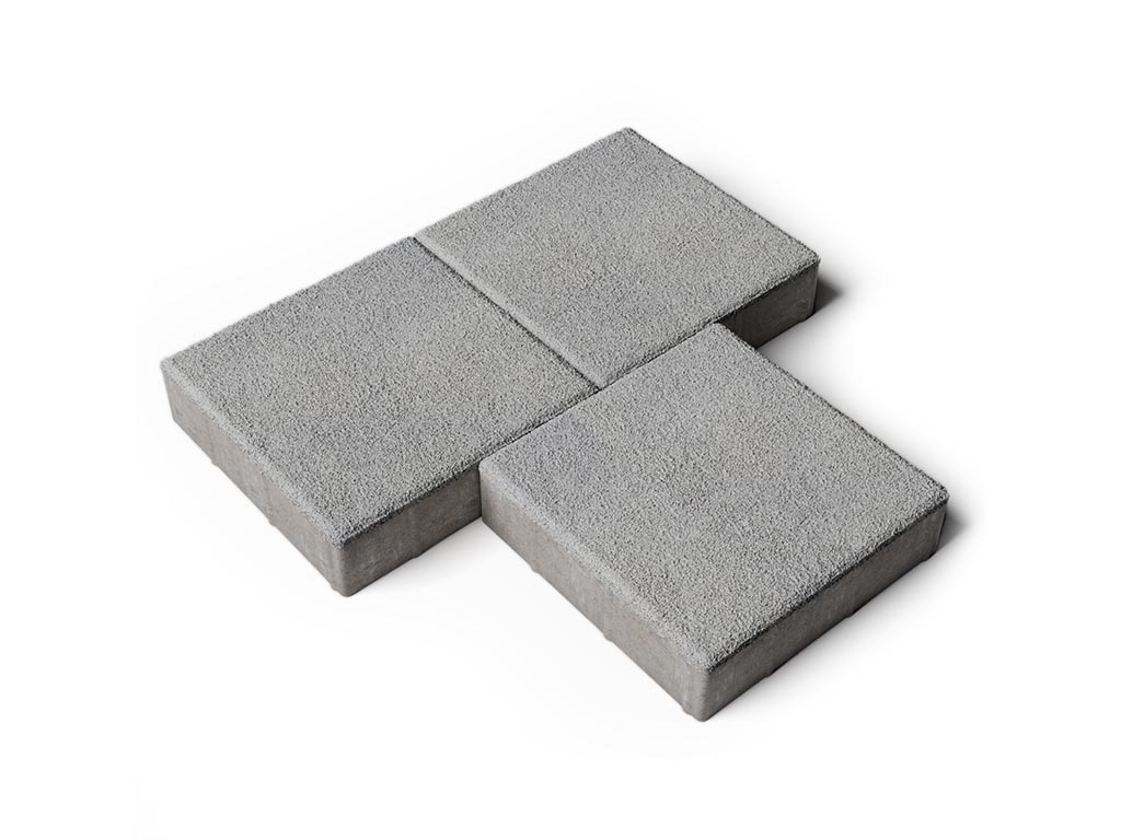 Плитка тротуарная Квадрат Б.1.К.8 гранит белый, 300*300*80 мм