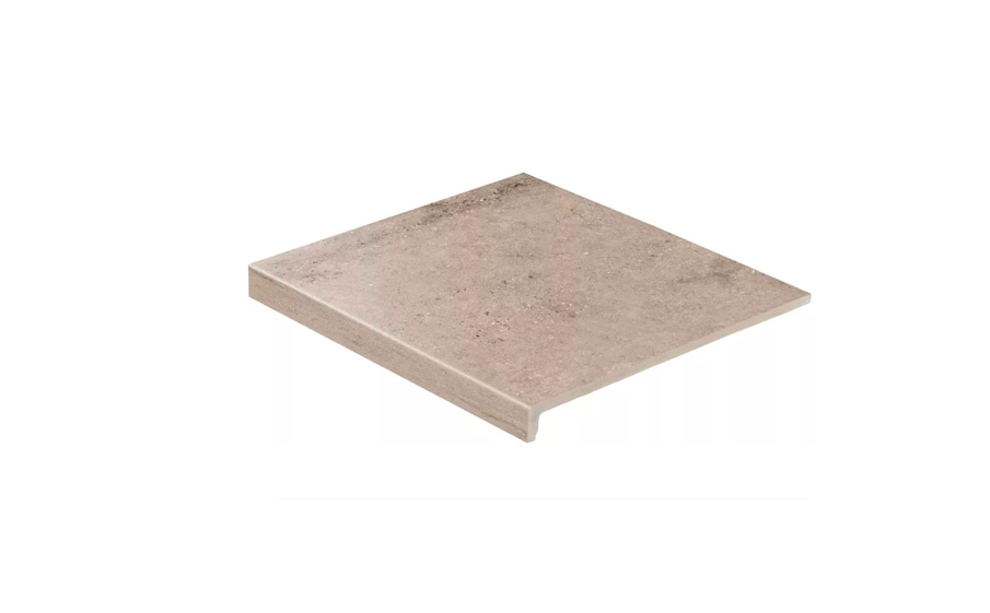 Клинкерная ступень прямоугольная рядовая Stroeher Loftstufe Gravel Blend 964 taupe 294х340х35х11 мм