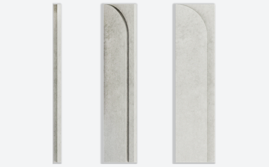 3D-плитка ARCHITECTILES Antique, правосторонний паттерн, серый, 400*100*20 мм