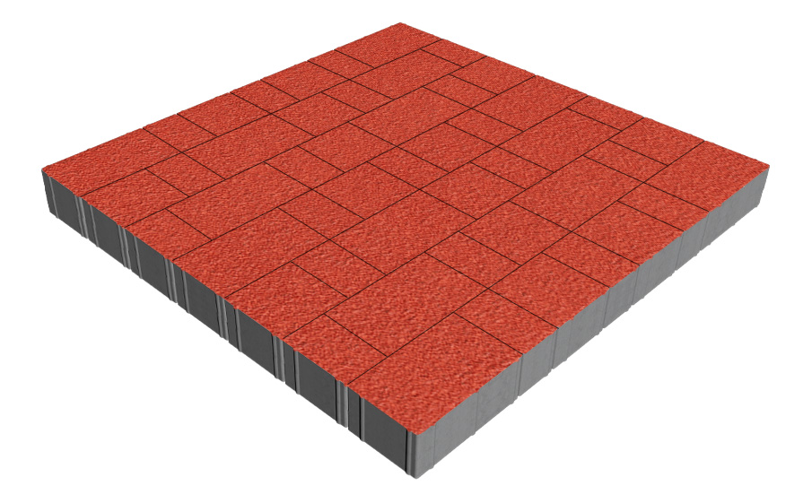 Плитка тротуарная SteinRus Новый город Рид В.8.Псм.8, Old-age, красный, толщина 80 мм