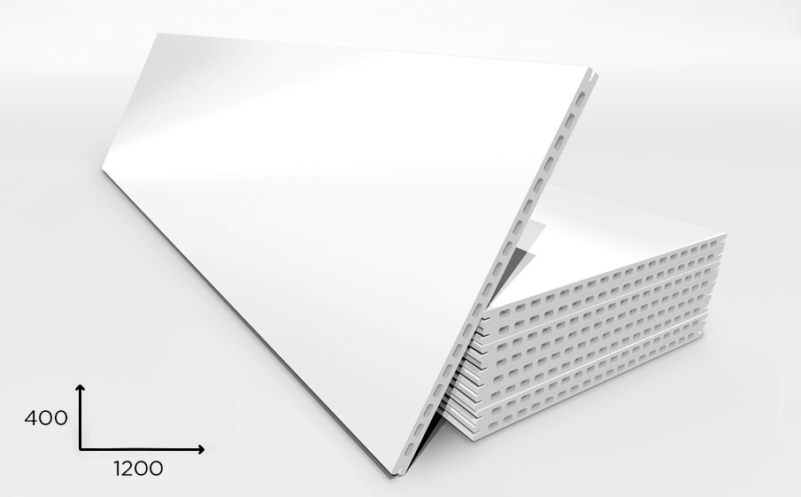Керамогранитная плита Faveker GA20 для НФС, Blanco Brillo, 1200*400*20 мм