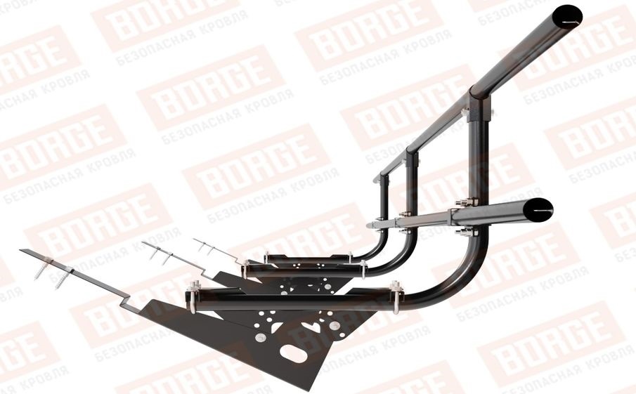 Кровельное ограждение Borge для кровли из композитной черепицы оцинкованное RAL 9005, 300*60 см