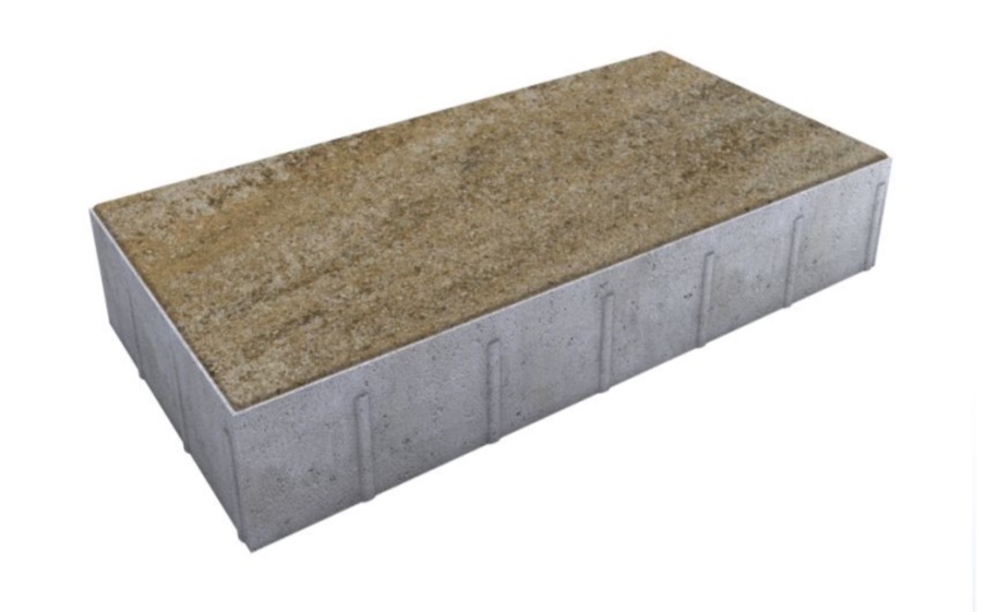 Плитка тротуарная Прямоугольник Б.5.П.6 искусственный камень степняк, 600*300*60 мм