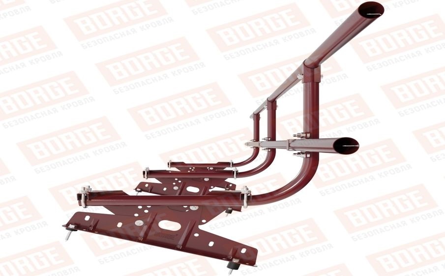 Кровельное ограждение Borge для металлочерепицы, профнастила, материалов на основе битума оцинкованное RAL 3005, 300*60 см