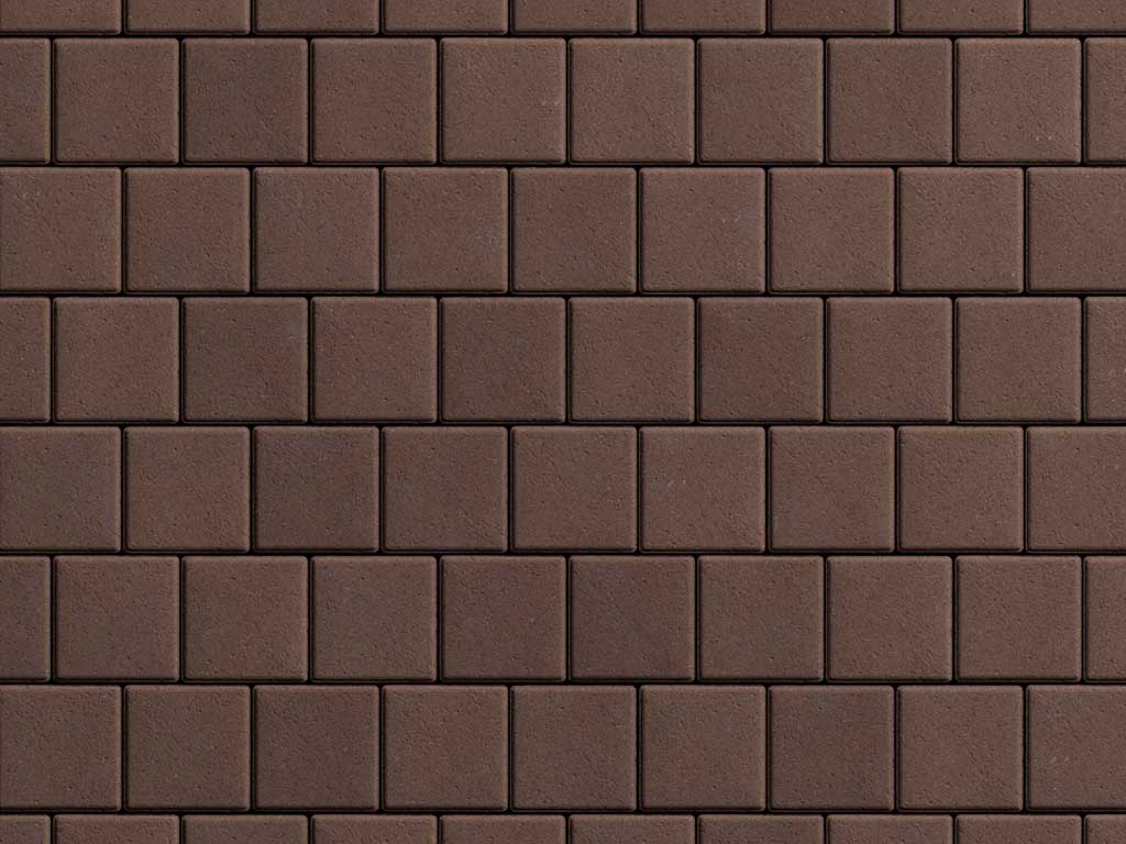 Плитка тротуарная Квадрат Б.3.К.6 стандарт гладкий коричневый, 100*100*60 мм 