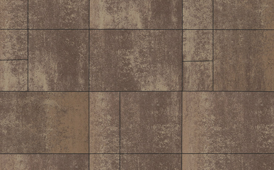 Плитка тротуарная Грандо Б.9.Фсм.6 листопад гладкий хаски, комплект 4 шт, толщина 60 мм