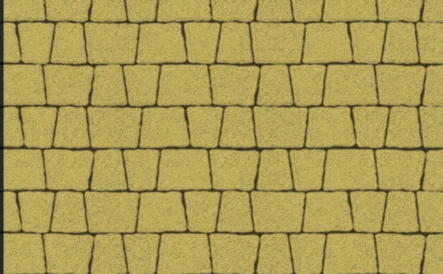 Плитка тротуарная Антик Б.3.А.6 стандарт гладкий желтый, комплект 5 шт, толщина 60 мм