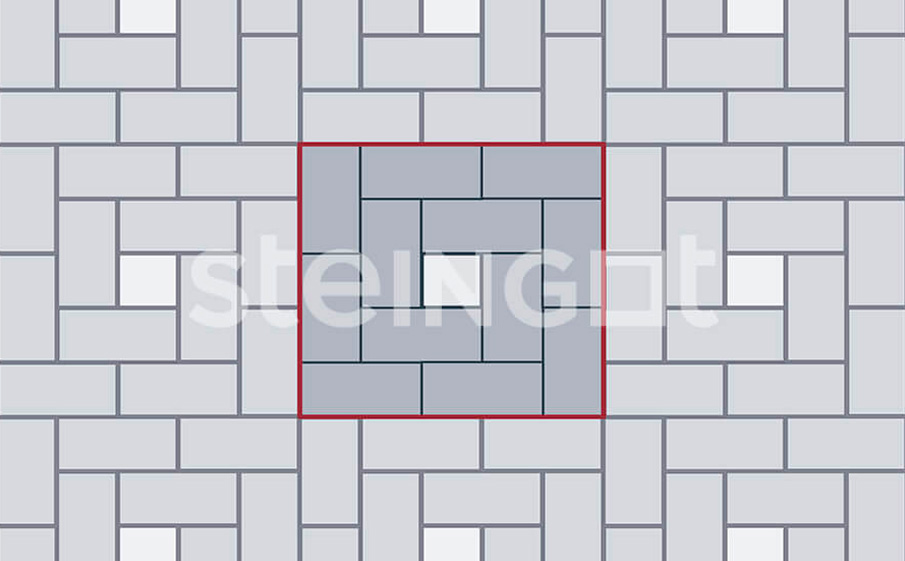 Плитка тротуарная Steingot Моноцвет, Квадрат, черный, 100*100*60 мм