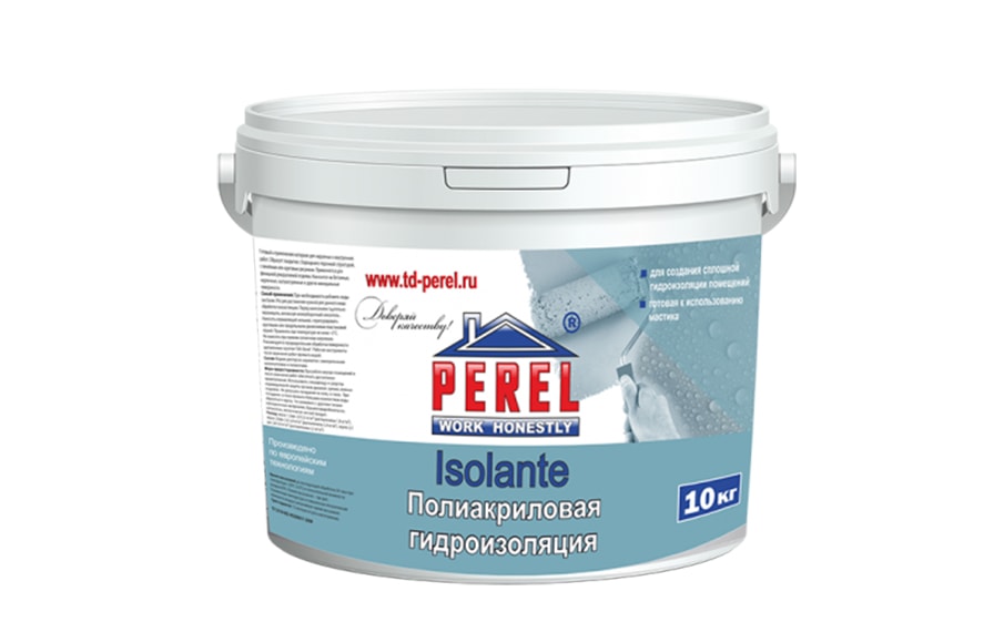 Гидроизоляционная мастика Perel Isolante, 14 кг