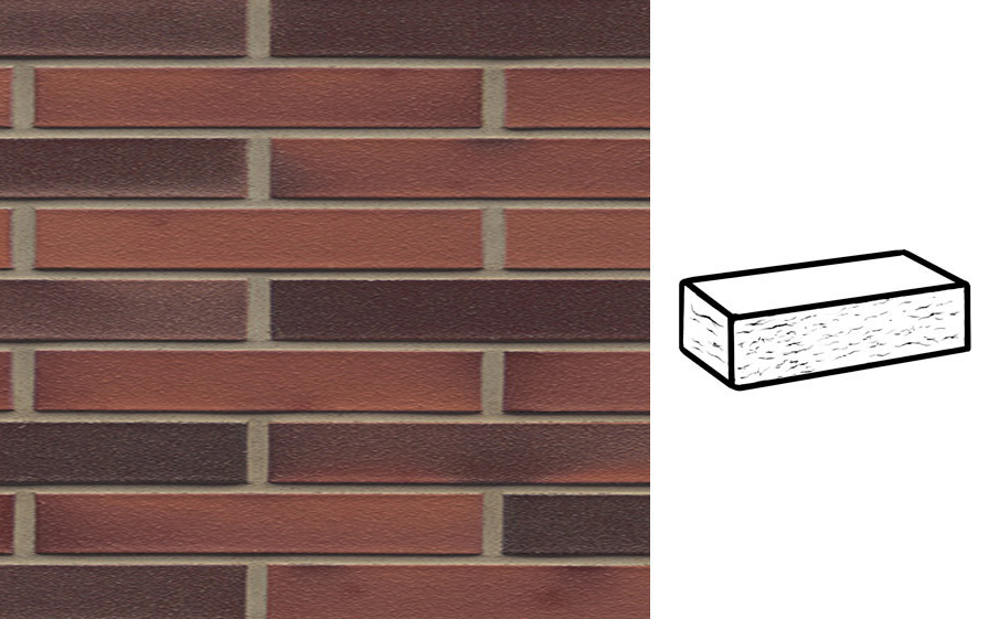 Кирпич клинкерный Muhr 03 EG Rot Edelglanz рустик, 290*90*40 мм