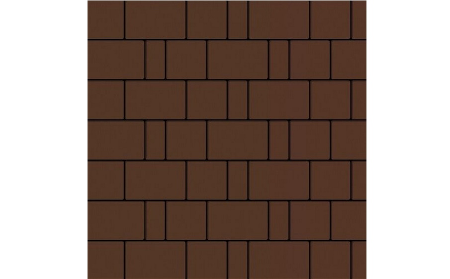 Плитка тротуарная SteinRus Бельпассо А.23(М).Псм.4, гладкая, коричневый, толщина 40 мм