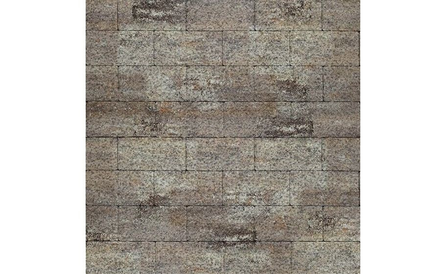 Плитка тротуарная SteinRus Прямоугольник А.6.П.4, Native, ColorMix Берилл, 200*100*40 мм