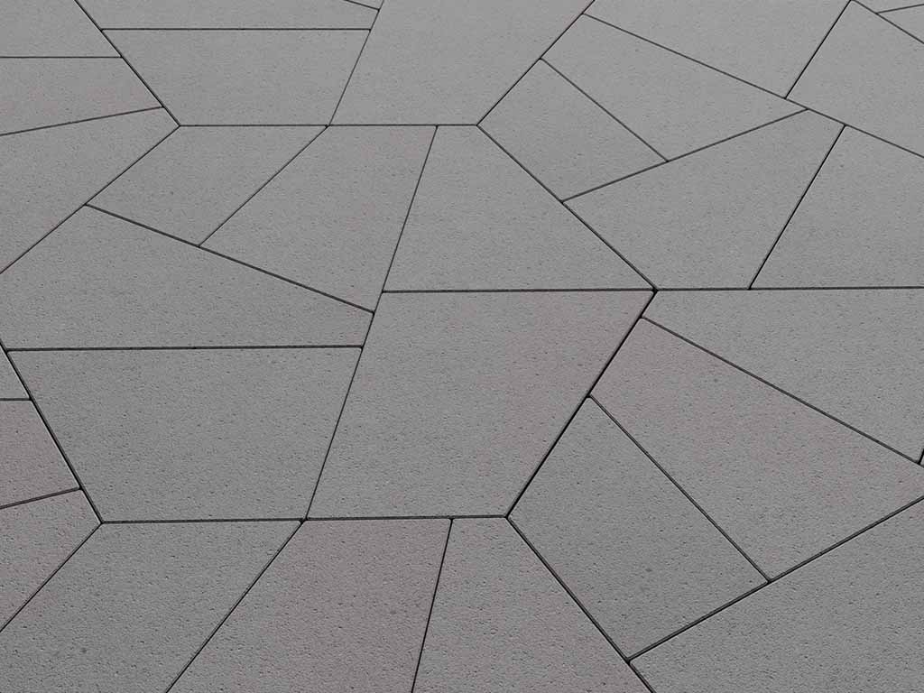 Плитка тротуарная Оригами Б.4.Фсм.8 стандарт гладкий серый, комплект 6 шт, толщина 80 мм