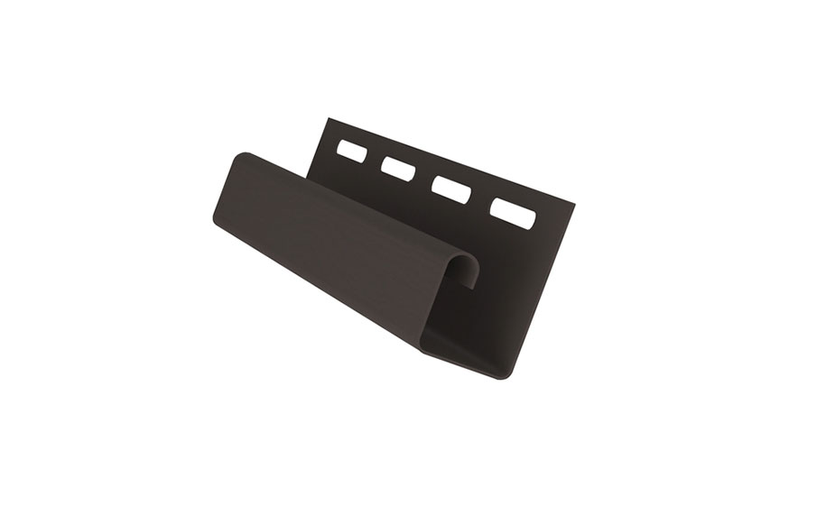 J-профиль металлический Grand Line PE 3 м, коричневый RAL 8017