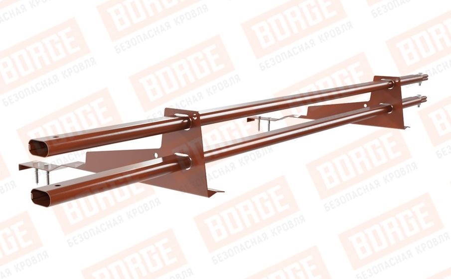 Снегозадержатель трубчатый Borge для черепичной кровли оцинкованный RAL 8004, 1,5 м