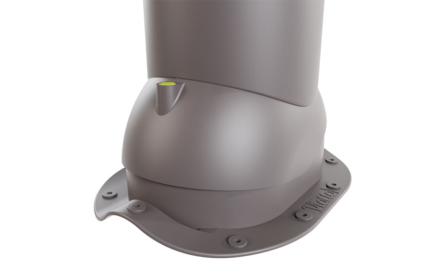 Роторная вентиляция Viotto для металлочерепицы Монтеррей d=125 мм утепленная, RAL 8019 серо-коричневый