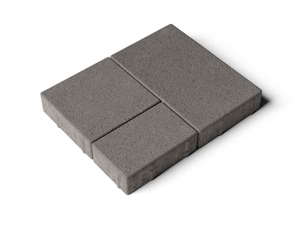 Плитка тротуарная Старый город А.1.Фсм.4 стандарт гладкий черный, комплект 3 шт, толщина 40 мм