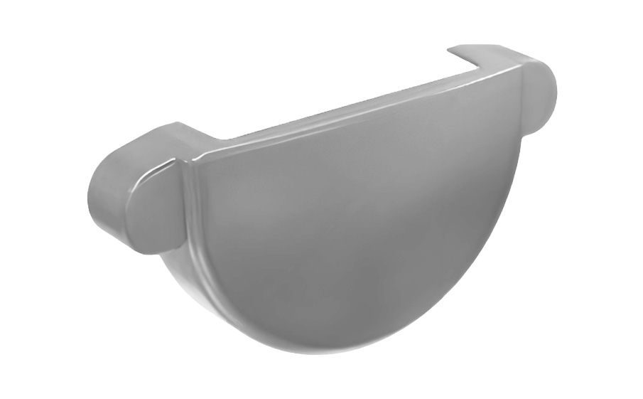 Заглушка желоба BRAAS, 150/100 мм, ПВХ, графит