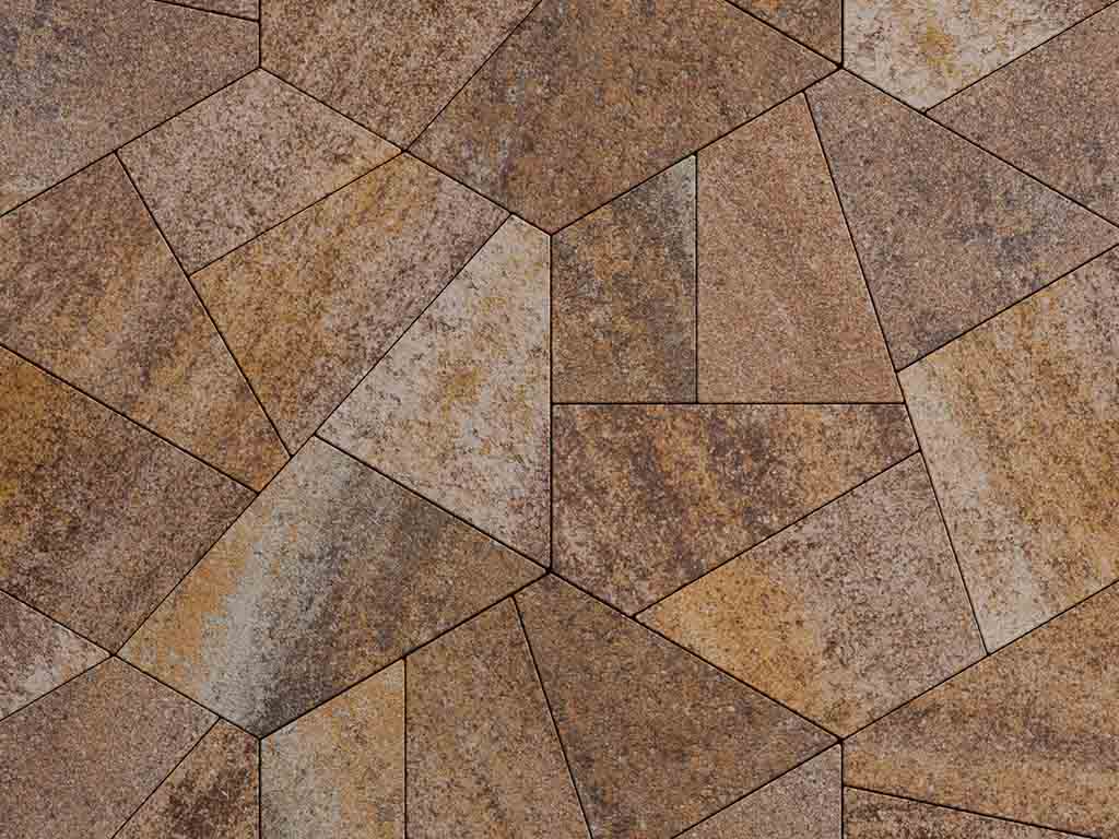 Плитка тротуарная Оригами Б.4.Фсм.8 искусственный камень доломит, комплект 6 шт, толщина 80 мм