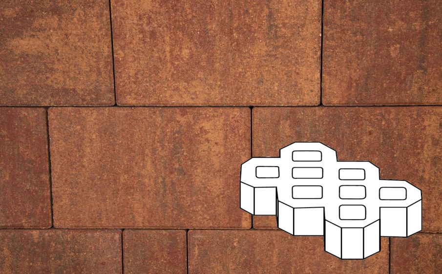 Плитка тротуарная Готика Natur, Экопарковка Б.6.ГР.10, Вернисаж, 600*400*100 мм