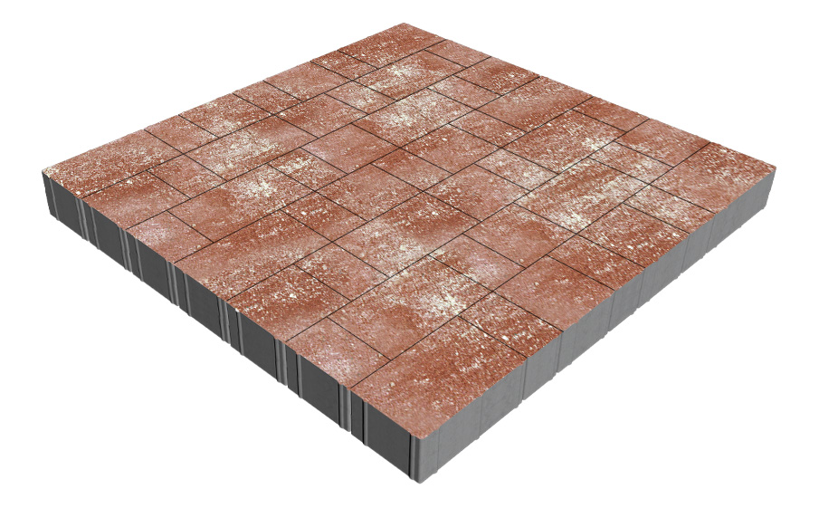 Плитка тротуарная SteinRus Новый город Рид В.8.Псм.8, гладкая, толщина 80 мм, Порто