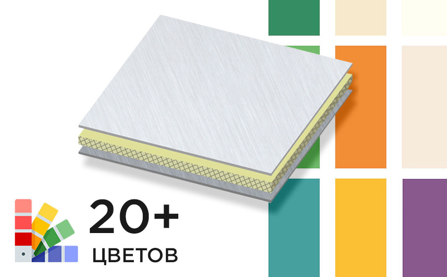 Стальная композитная панель SIBALUX Сталь А2 SOLID COLORS