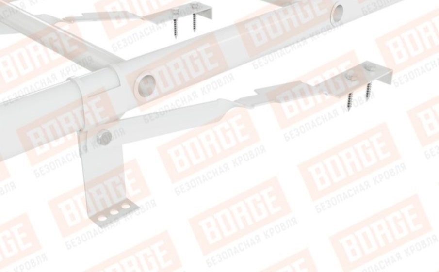 Лестница кровельная Borge для натуральной черепицы оцинкованная RAL 9003, 2,7 м