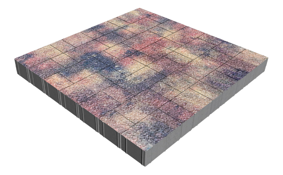 Плитка тротуарная SteinRus Новый город Рид В.8.Псм.8, Old-age, Оригон, толщина 80 мм