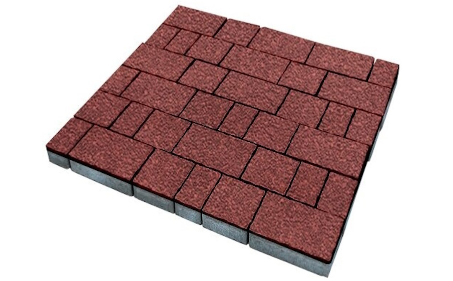 Плитка тротуарная SteinRus Старый город Б.2.Фсм.6, Native, красный, толщина 60 мм