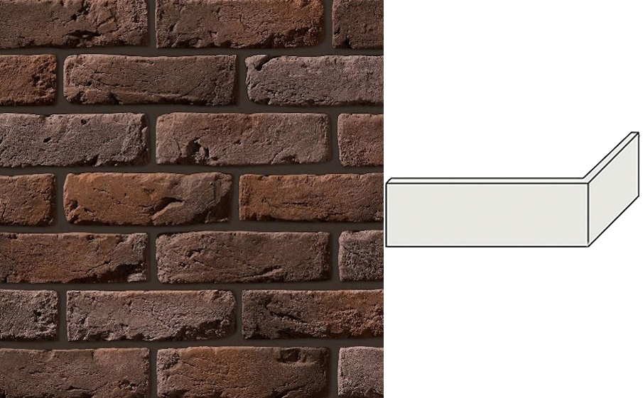 Декоративный кирпич Leonardo Stone угловой элемент Орлеан 240/110*75*18 мм 443