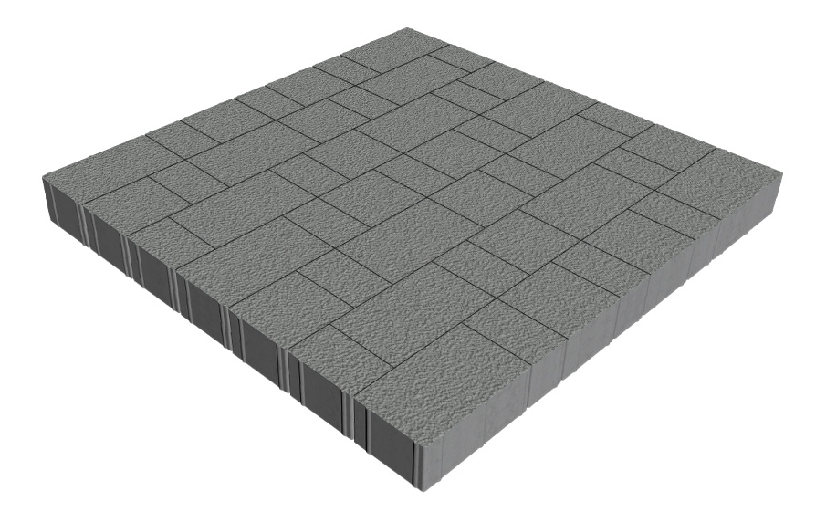 Плитка тротуарная SteinRus Новый город Рид В.8.Псм.8, Native, толщина 80 мм, серый