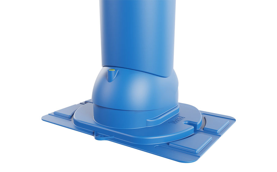 Труба вентиляционная Viotto с универсальным проходным элементом d=125 мм утепленная, RAL 5005 синий