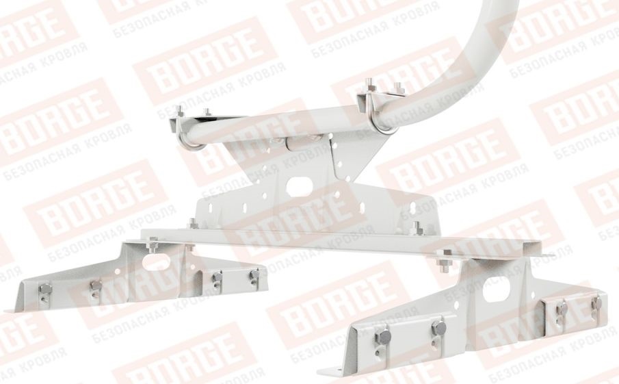 Кровельное ограждение Borge для монтажа параллельно фальцу оцинкованное RAL 9003, 300*120 см