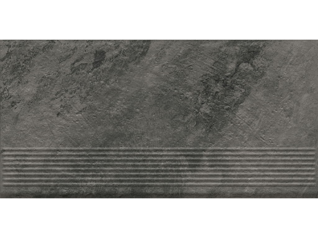 Клинкерная ступень с насечками Paradyz Ardis, Dark, 600*300*8,5 мм