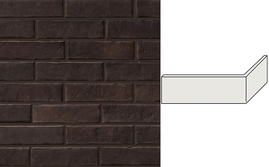 Декоративный кирпич Leonardo Stone угловой элемент Денвер 220/100*72*12 мм 707