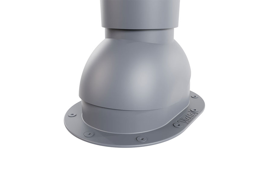 Труба вентиляционная Viotto для готовой мягкой и фальцевой кровли d=110 мм неутепленная, RAL 7024 графит