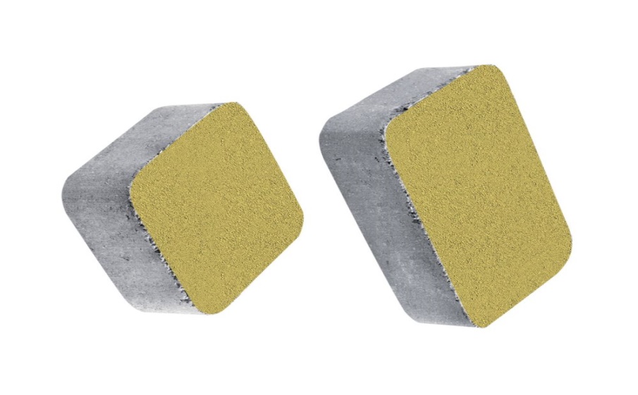 Плитка тротуарная Классико А.1.КО.4 стандарт гладкий желтый, комплект 2 шт, толщина 40 мм
