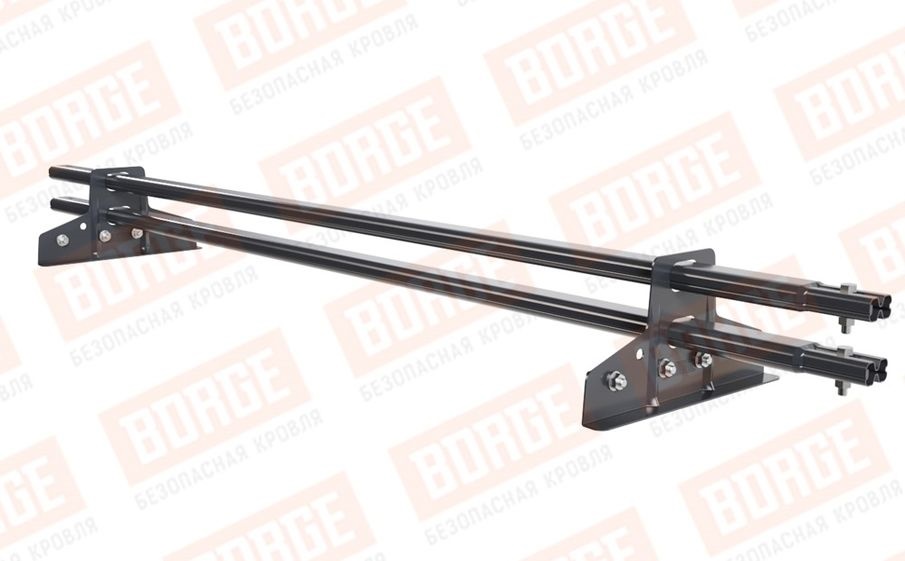 Снегозадержатель трубчатый Borge для фальцевой кровли оцинкованный RAL 7024, 1,5 м