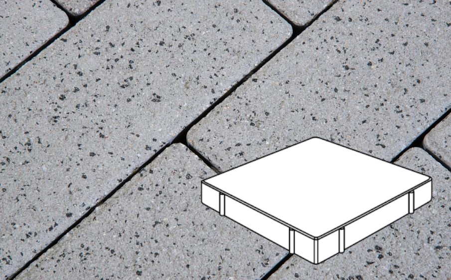 Плитка тротуарная Готика, Granite FERRO, Квадрат Б.5.К.12, Белла Уайт, 500*500*120 мм